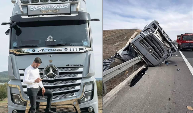 Sosyal Medyada tanınan tır şoförü Baran Acar hayatını kaybetti