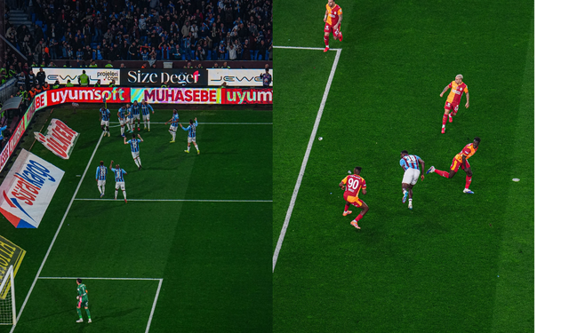Trendyol Süper Lig: Trabzonspor: 1 - Galatasaray: 0 (İlk yarı)