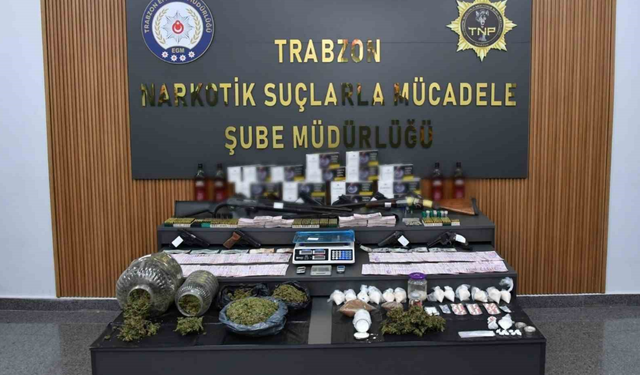 Trabzon merkezli 5 ilde uyuşturucu operasyonu