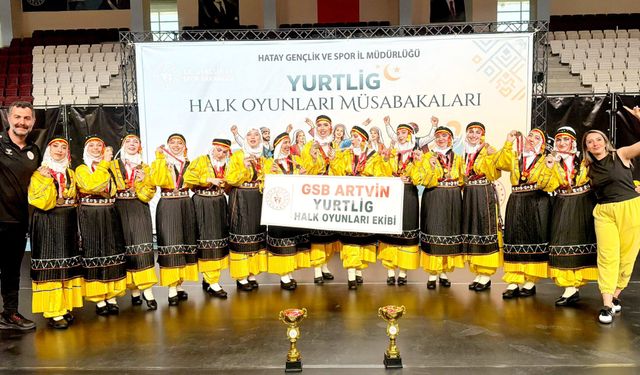 Artvin Gençlik ve Spor İl Müdürlüğü halk oyunlarında Türkiye şampiyonu oldu
