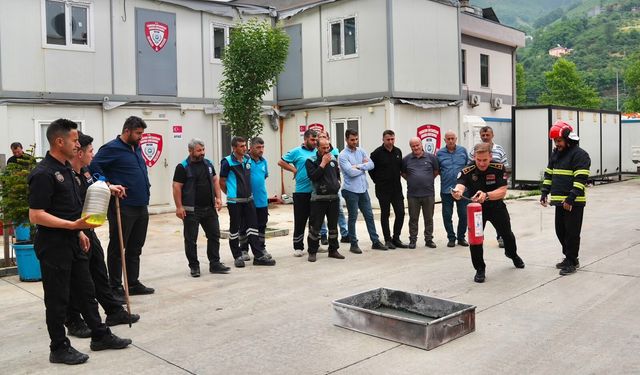 Yangına karşı tam hazırlık! Ortahisar’da kapsamlı eğitim ve tatbikat