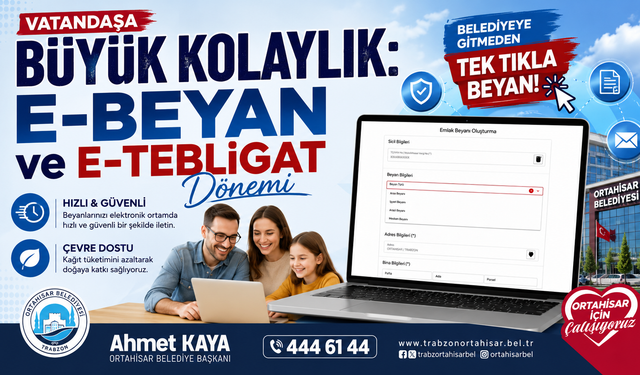Zamandan tasarruf,işlemde kolaylık: E-Beyan Sistemi açıldı