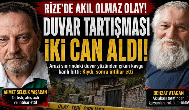 Duvar tartışması yüzünden iki kişi öldü