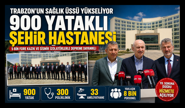 Trabzon'un sağlık üssünde 8 bin kişi görev yapacak