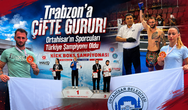Kick Boksta Trabzon fırtınası! Oğulhan ve Kalbinur zirvede