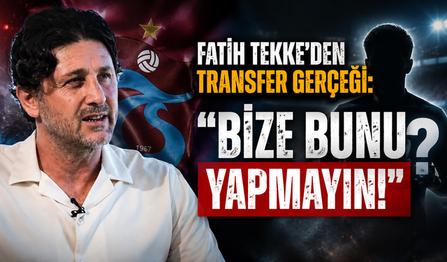 Tekke'den Trabzonspor gerçeği: "Biz oralarda değiliz!"
