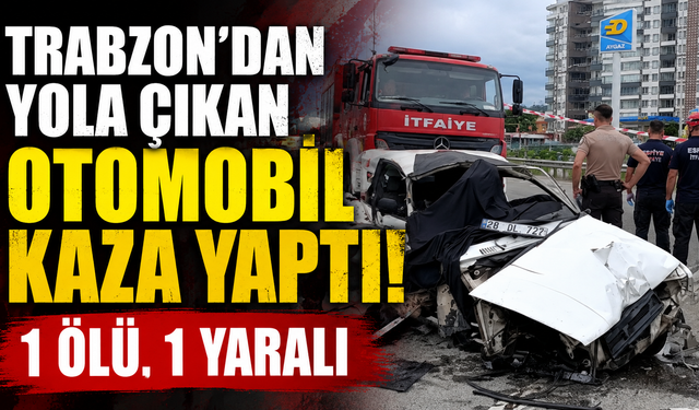 Karadeniz sahil yolunda feci kaza! Trabzon'dan giden araçta can kaybı