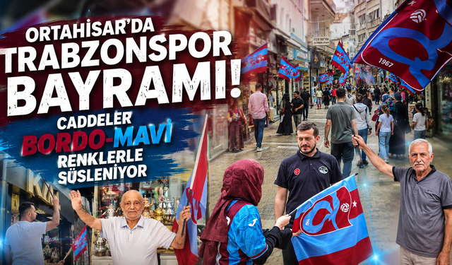 Ortahisar Bordo-Maviye büründü! Trabzonspor'un 59. yılına özel bayrak seferberliği