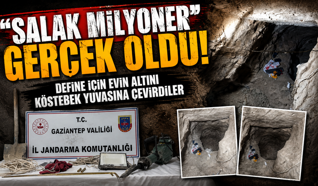 Yeşilçam filmi gerçek oldu! Define uğruna evin altını kazdılar