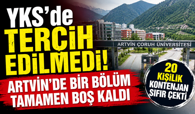 YKS’de Artvin detayı: 20 kişilik kontenjana yerleşen olmadı