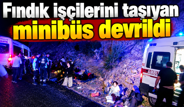 Fındık işçilerinin dönüş yolunda kaza