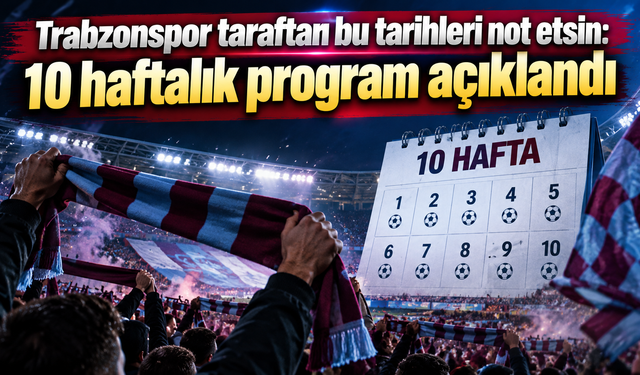 TFF fikstürü duyurdu:Trabzonspor’u kritik maçlar bekliyor
