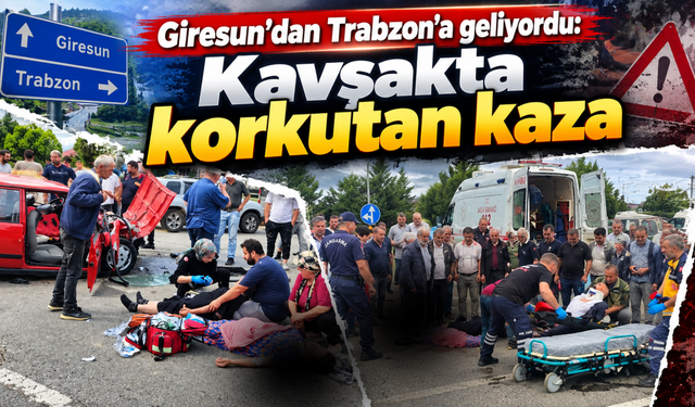 Trabzon istikametine giderken kaza