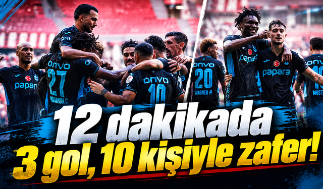 Kırmızı kart bile durduramadı! Trabzonspor’dan farklı zafer