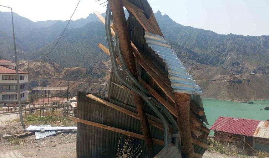 Artvin’de fırtına ve sağanak yağış tahribata yol açtı