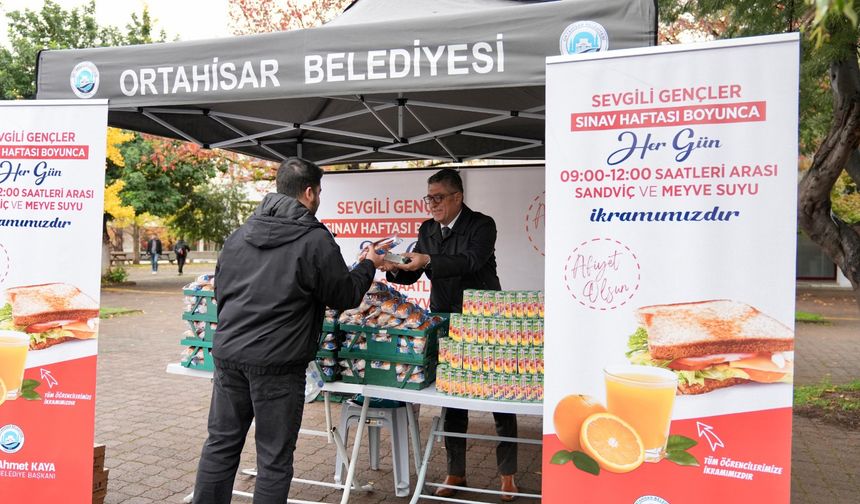 Ortahisar Belediyesi'nden sınav haftasında öğrencilere destek