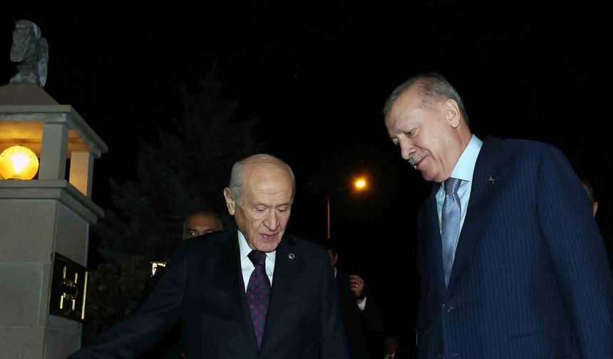 Cumhurbaşkanı Erdoğan, MHP Lideri Bahçeli ile bir araya geldi
