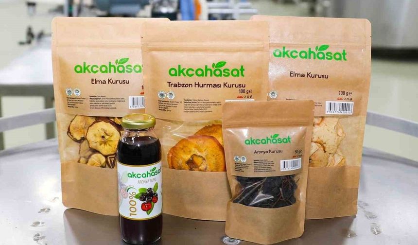 Akçaabat'ın meyve sebze fabrikasının ürünleri market raflarında yerini aldı