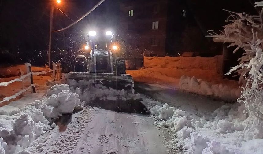 Yoğun kar mücadelesi