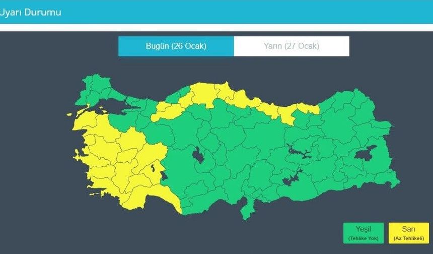 Kuzeyde fırtına alarmı: Rüzgar hızı 80 kilometreye ulaşacak