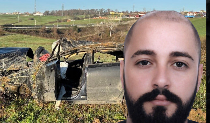 Kontrolden çıkan otomobil tarlaya uçtu