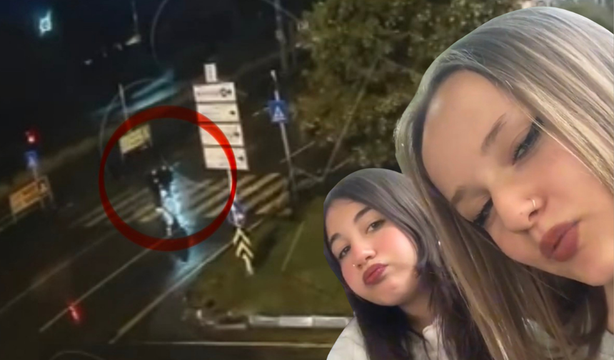 13 yaşındaki 2 kız çocuğunun öldüğü kazanın görüntüleri ortaya çıktı