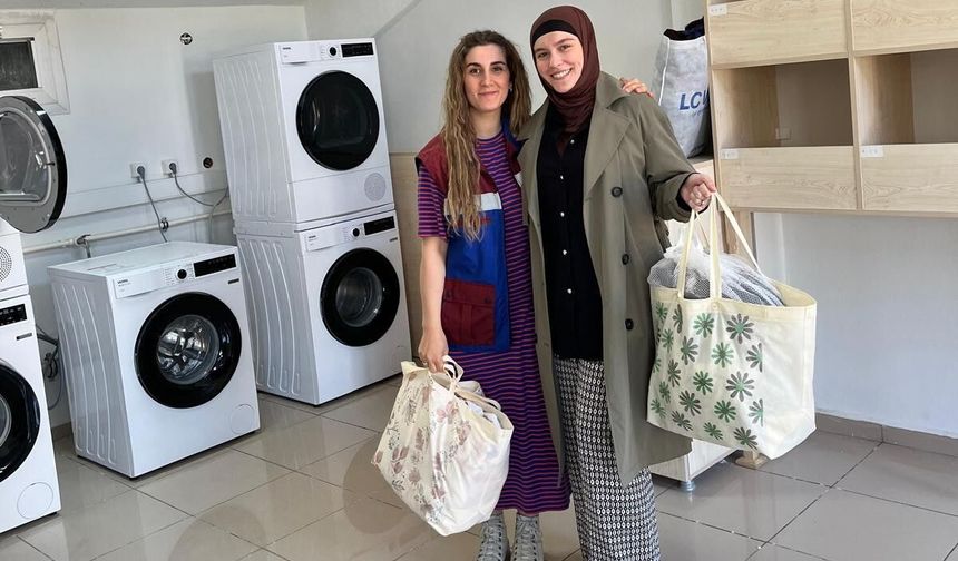 Büyükşehir'in ücretsiz çamaşırhane hizmetinden binlerce öğrenci yararlandı
