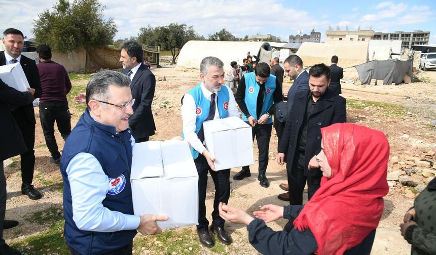 Trabzon heyetinden Suriye'de Çadır Kent'e ziyaret