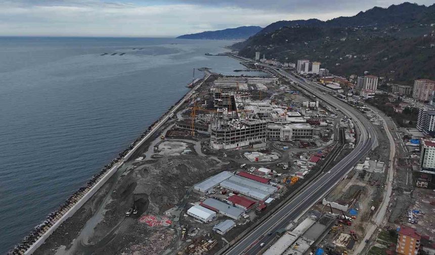 Rize Şehir Hastanesi inşaatı hızla devam ediyor