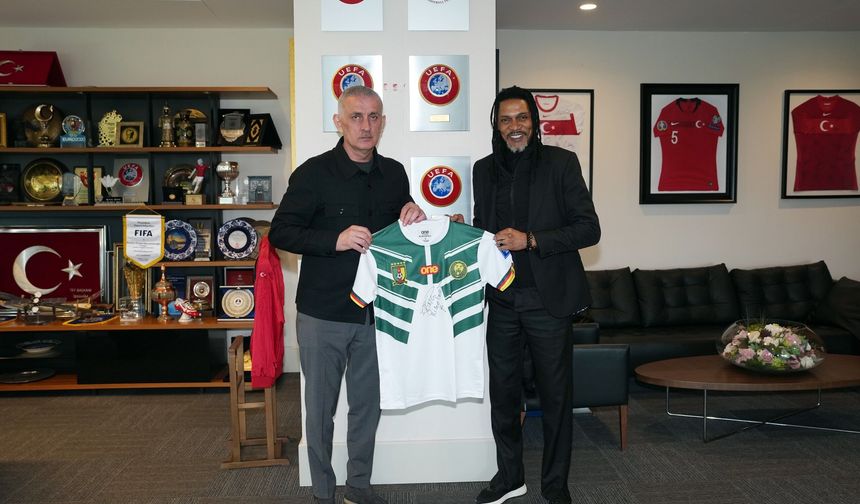 Rigobert Song, Başkan Hacıosmanoğlu'nu ziyaret etti