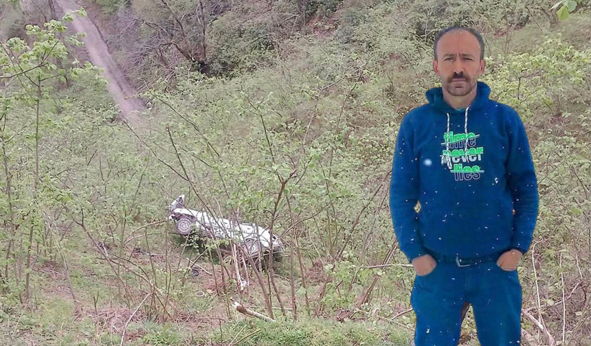 Otomobil fındık bahçesine yuvarlandı: 1 ölü