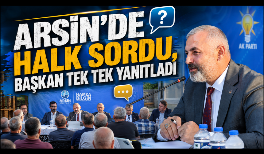 Başkan Bilgin'den Arsin'e çifte müjde: Su hattı ve beton santrali geliyor