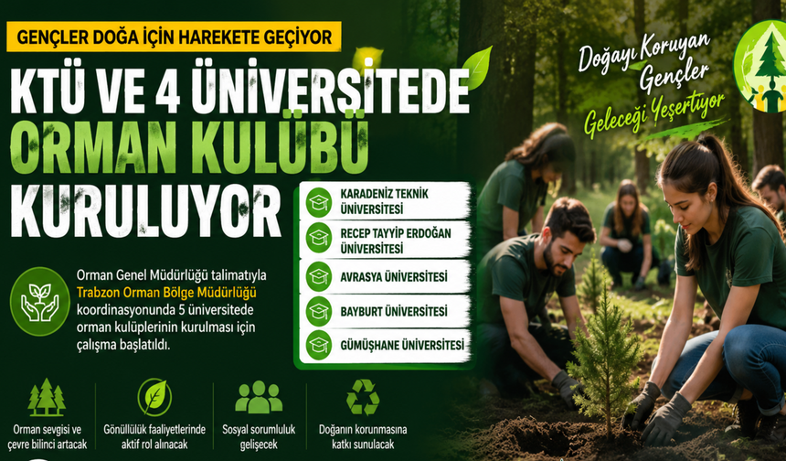 Üniversitelerde Orman Kulüpleri kuruluyor