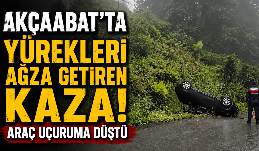 Hıdırnebi yolunda korku dolu anlar! Otomobil uçuruma yuvarlandı