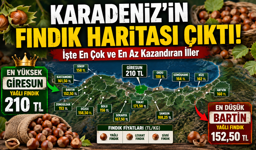 Fındık piyasasında denge değişti! En yüksek ve en düşük fiyatlar açıklandı