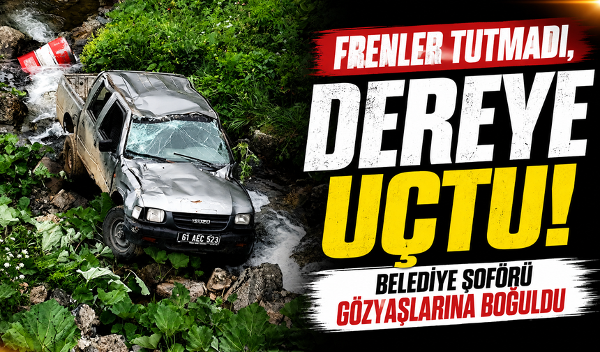 Köprübaşı'nda yürekleri ağza getiren kaza! Şoför son anda kurtuldu