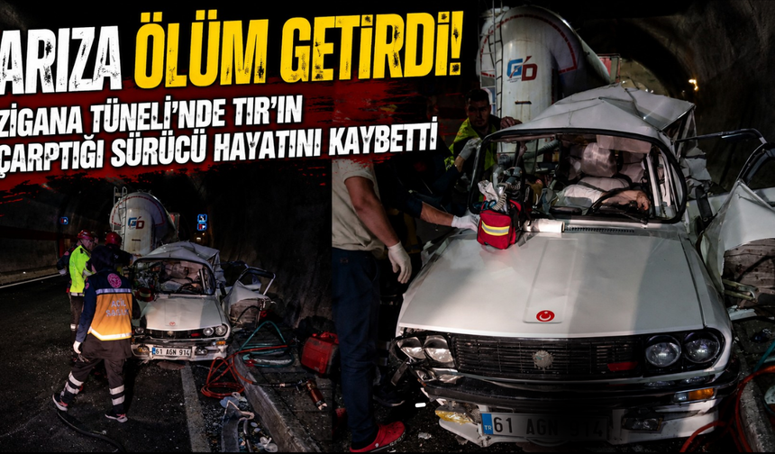 Zigana Tüneli'nde can pazarı! Duran otomobili tır biçti