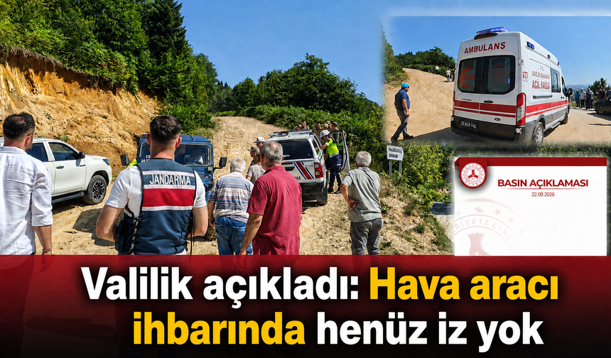 Piraziz’de hava aracı düştü iddiası: Bölgede iz aranıyor