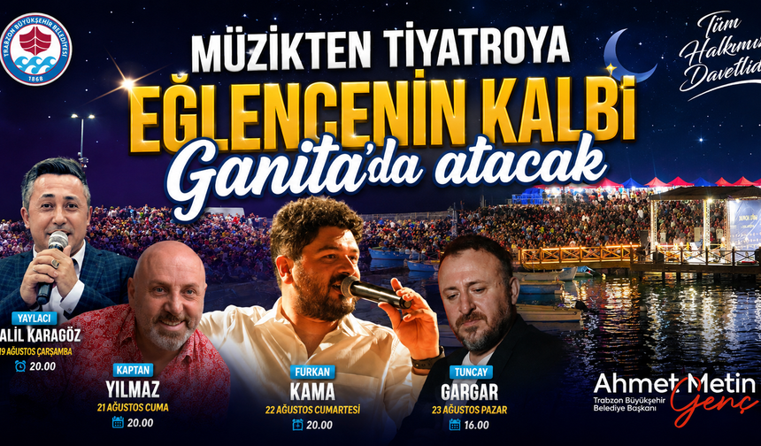 Trabzon’da yaz akşamları Ganita’da güzel