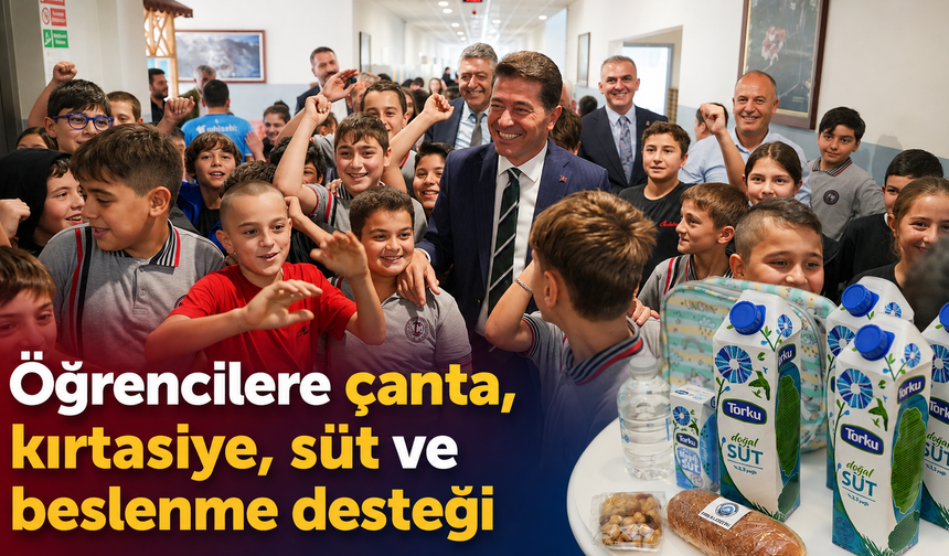 Öğrencilerin okul heyecanına belediye desteği