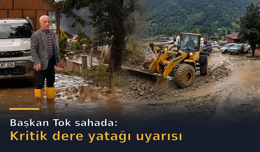 Uzungöl’de sağanak alarmı: İş makineleri sahada