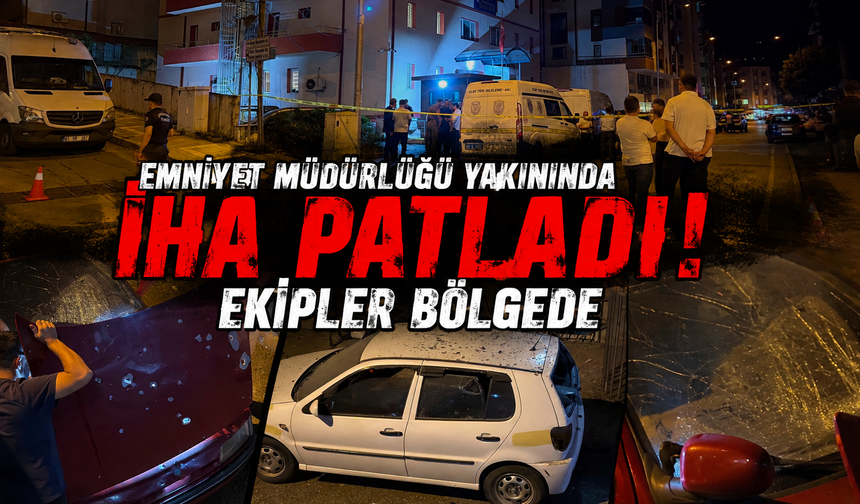 Arsin’de Emniyet Müdürlüğü yanında İHA düştü