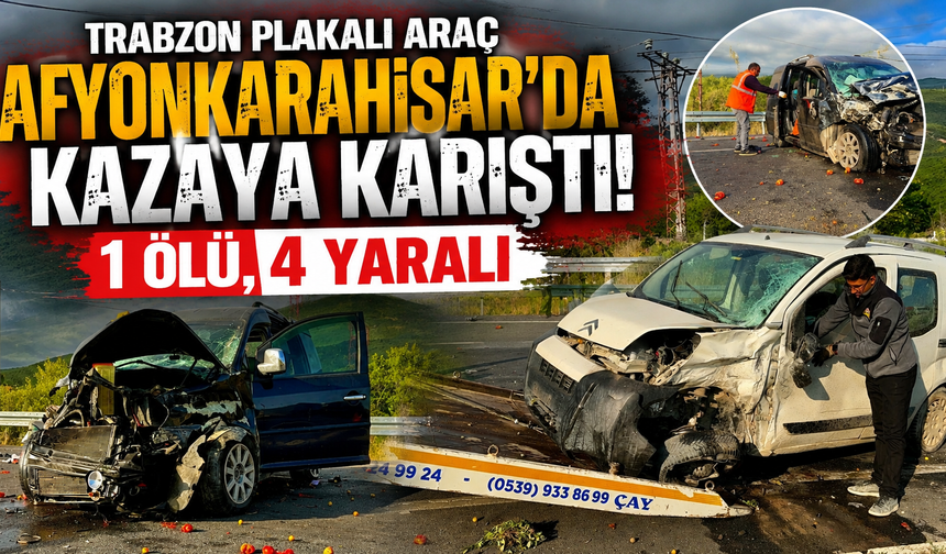 61 plakalı otomobil kaza yaptı! Afyonkarahisar'dan acı haber