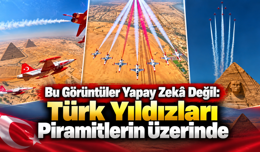 Türk Yıldızları Mısır’da gökyüzünü kırmızı beyaza boyadı