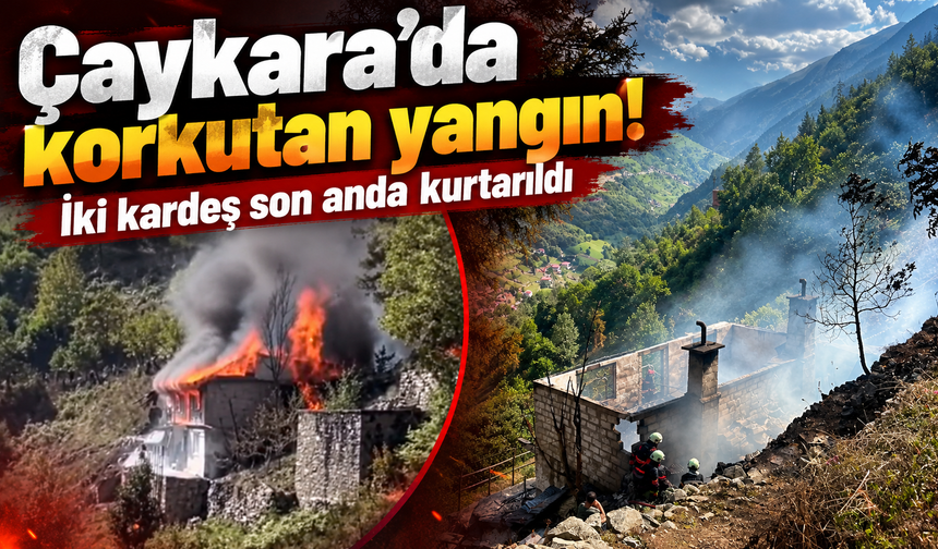Trabzon’da komşuların dikkati faciayı önledi!