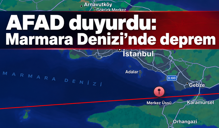 Marmara Denizi’nde 3,5’lik deprem