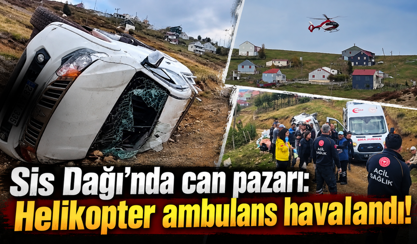 Şalpazarı’nda kamyonet 30 metreden yuvarlandı!