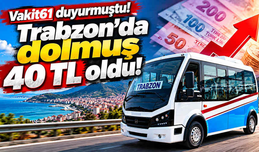 Trabzon'da ulaşımda yeni fiyatlar! 19 Ekim'e dikkat